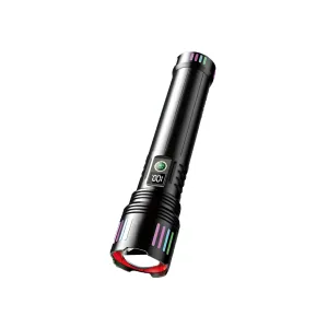 Rechargeable Led Aluminum Alloy Flashlight With Fluorescent Digital Display L660