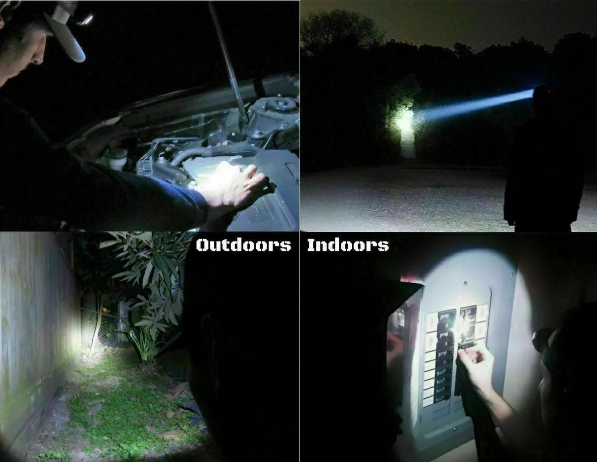 SMAXLuminate™ Ultra-Bright 5 LED Headlamp: Zoom Rechargeable Waterproof Head Light Torch 990000LM