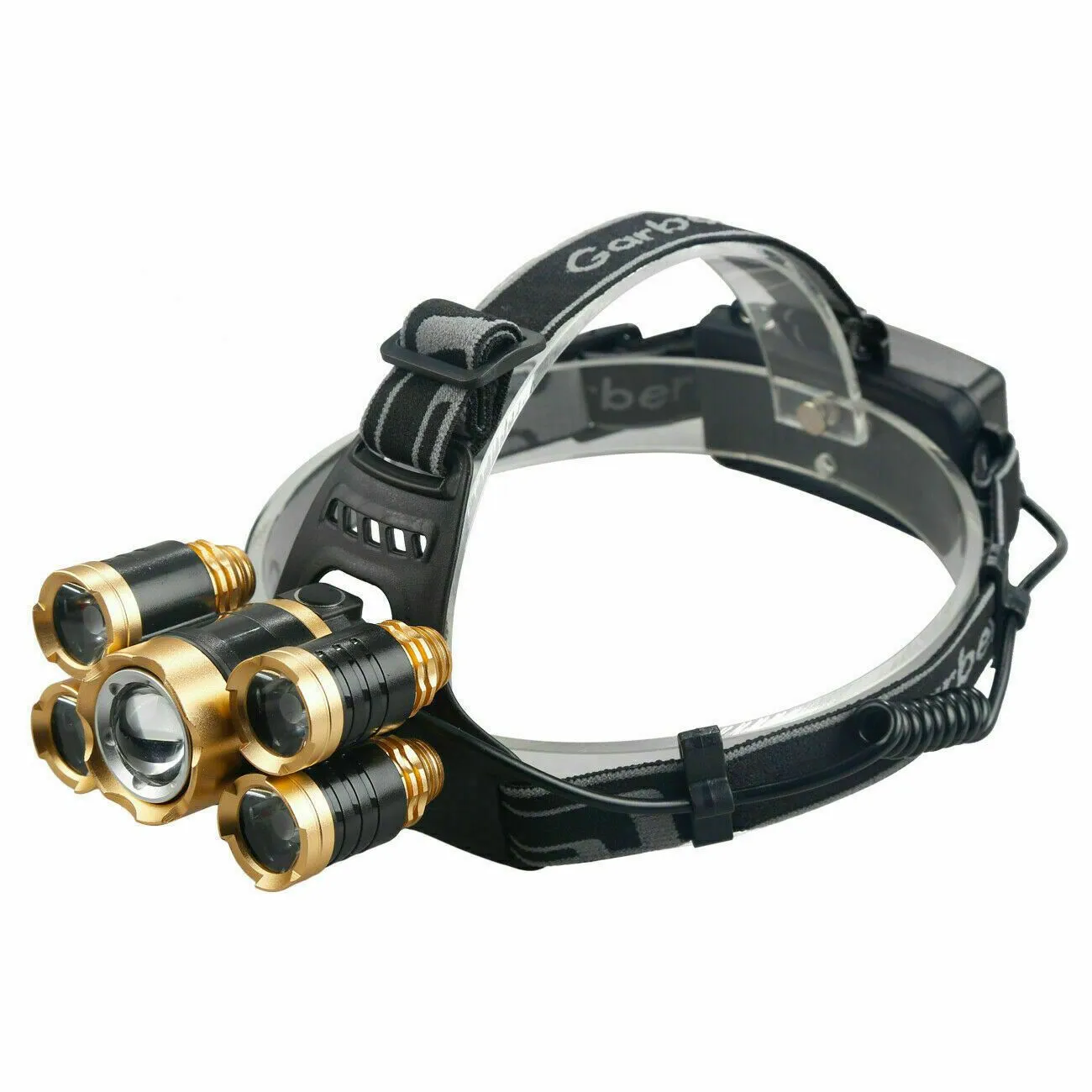 SMAXLuminate™ Ultra-Bright 5 LED Headlamp: Zoom Rechargeable Waterproof Head Light Torch 990000LM