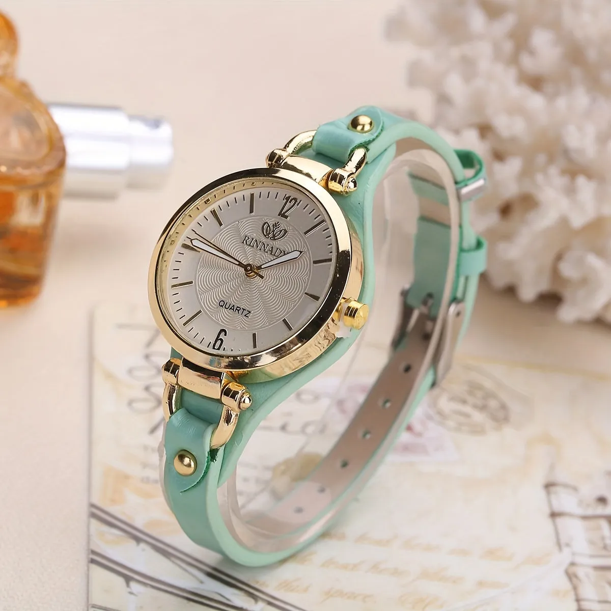 Stylish Round Quartz Bracelet Watch for Women  Girls