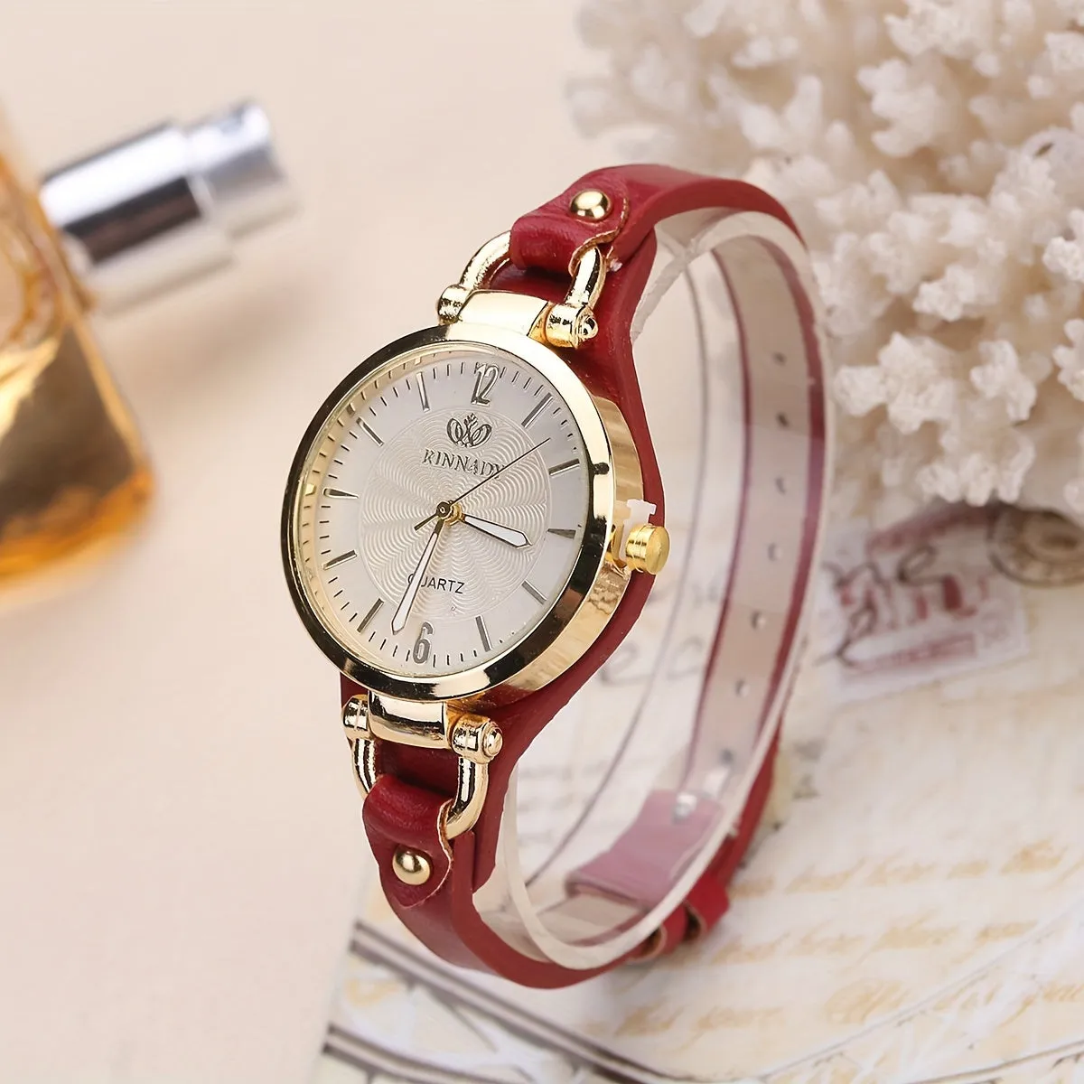 Stylish Round Quartz Bracelet Watch for Women  Girls