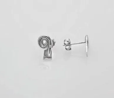 Swirl with Petite Rowing Hatchets Post Earrings