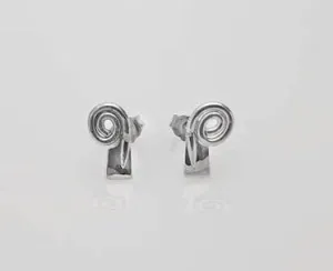 Swirl with Petite Rowing Hatchets Post Earrings