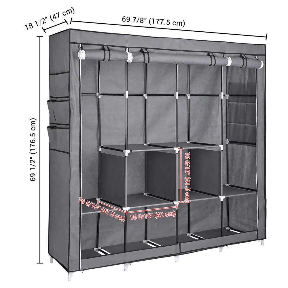 TheLAShop 70"L x 19" W x 70"H Portable Closet Organizer Wardrobe