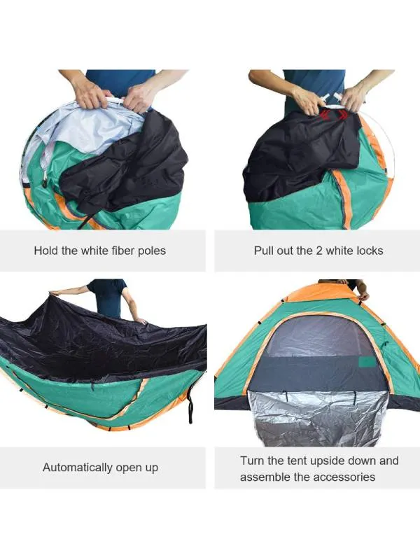 Ubon Instant Pop up Tent, 2-3 Person Quick Tent for Camping Backpacking