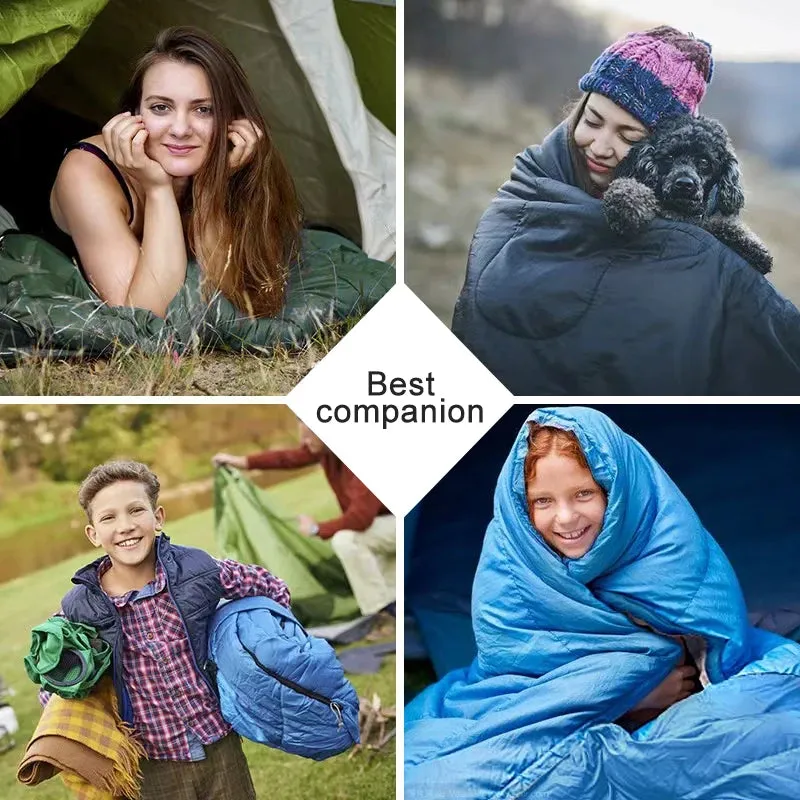 Ultra-Light Camping Sleeping Bag: 4-Season Warmth (Waterproof & Cotton)