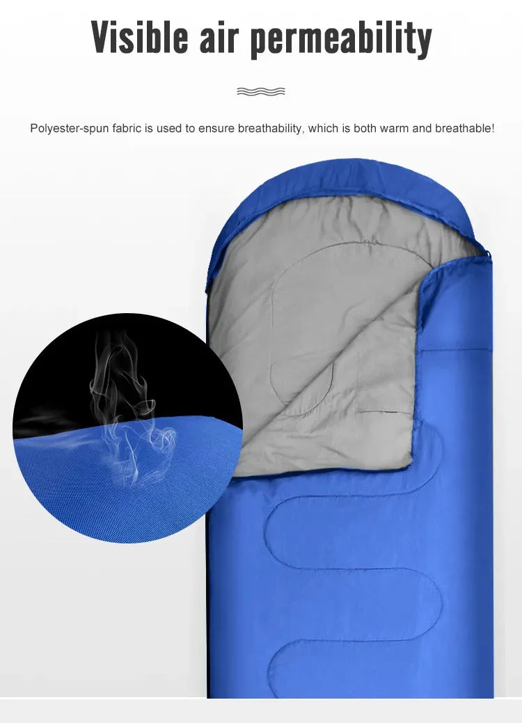 Ultra-Light Camping Sleeping Bag: 4-Season Warmth (Waterproof & Cotton)