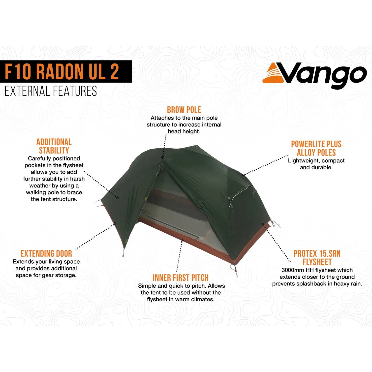 Vango F10 Radon UL 2 Tent - Alpine Green