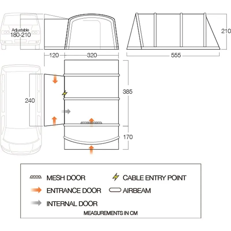 Vango Galli CC II Air Low Drive Away Awning (2024 Model)