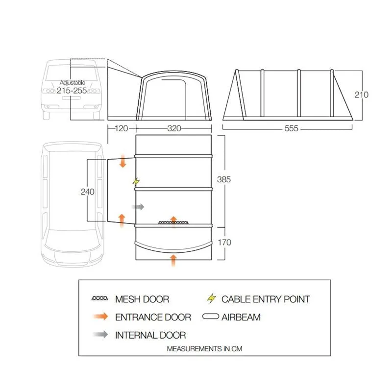 Vango Galli CC II Air Mid Drive Away Awning (2024 Model)