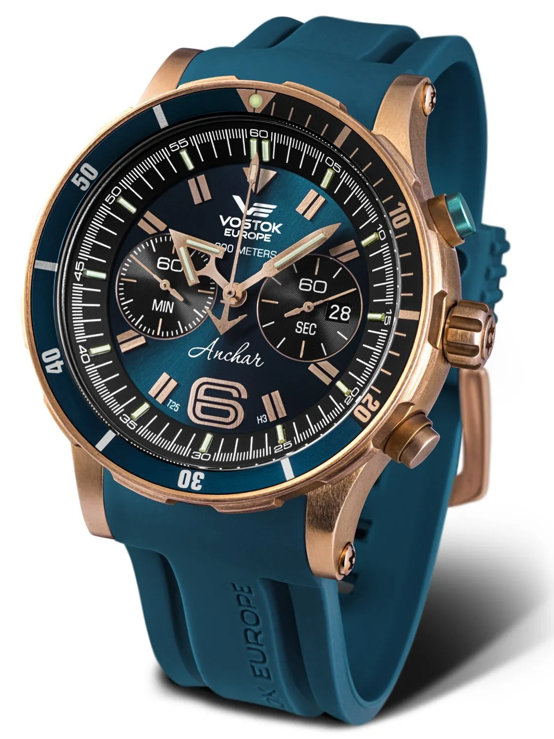 Vostok-Europe ANCHAR Bronze Chronograph - Mens Diving Watch 6S21-510O586