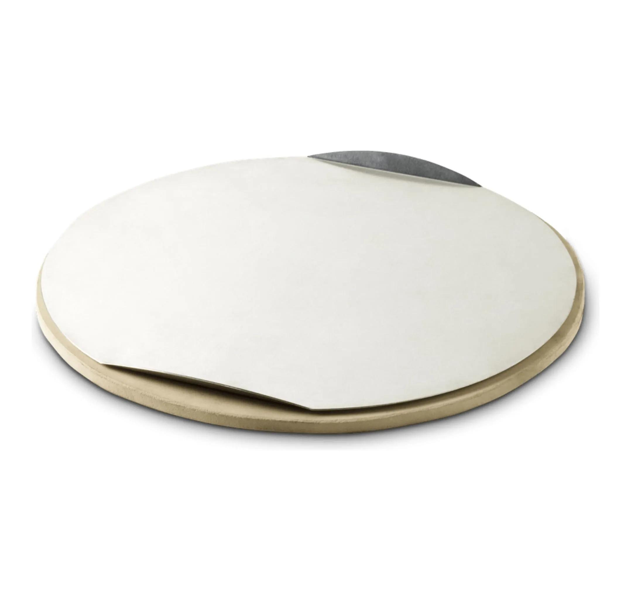 Weber Original Round Pizza Stone with Baking Tray, 26 cm, Brown