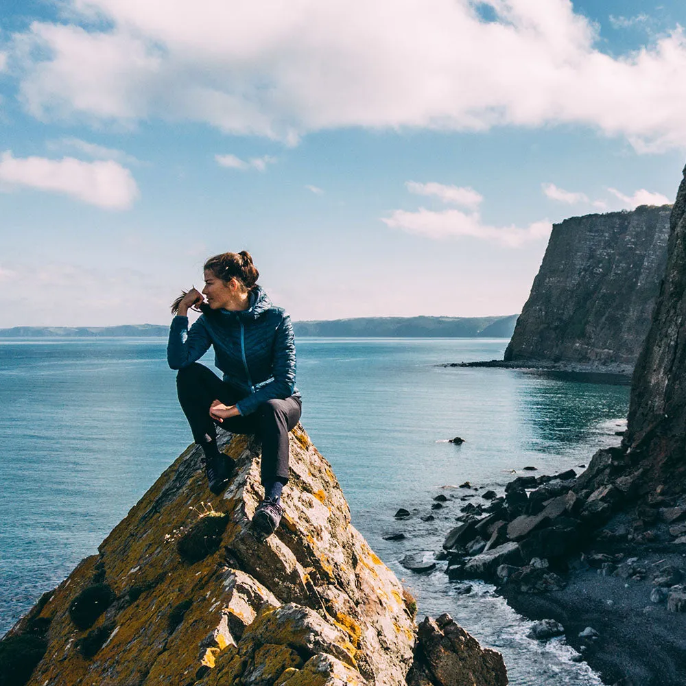 Womens Merino Wool Insulated Jacket (Petrol/Sky)